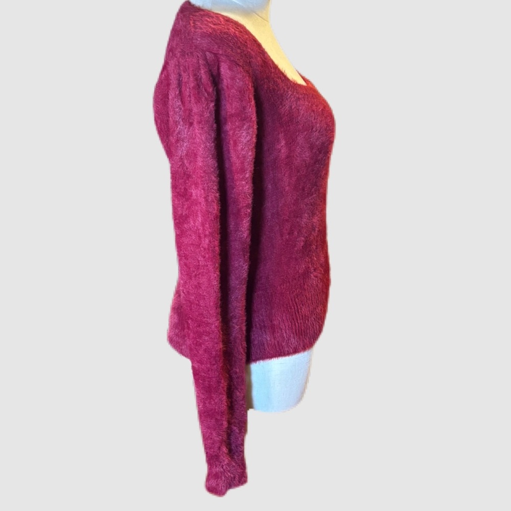 ASTR The Label Wine Fuzzy Crop Sweater, Medium, Like New Condition - Picture 7 of 14